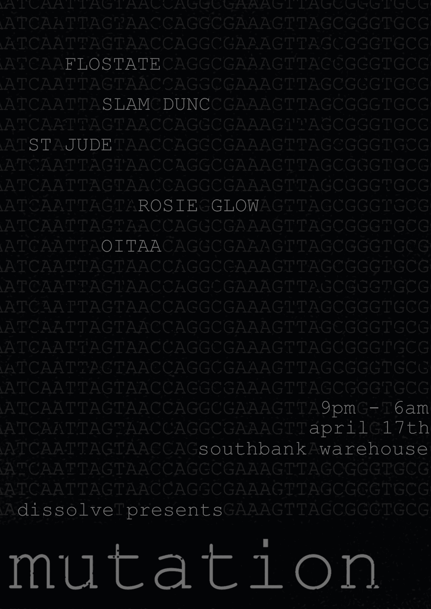 dissolve presents: mutation at Southbank Warehouse