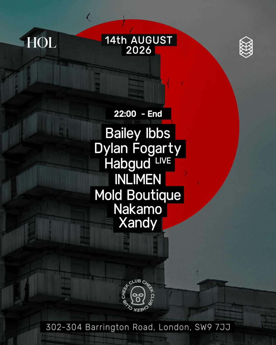 STRUCTURE x HØL: Bailey Ibbs b2b Dylan Fogarty, INLIMEN, Habgud (live), Nakamo + more at CLUB CHEEK