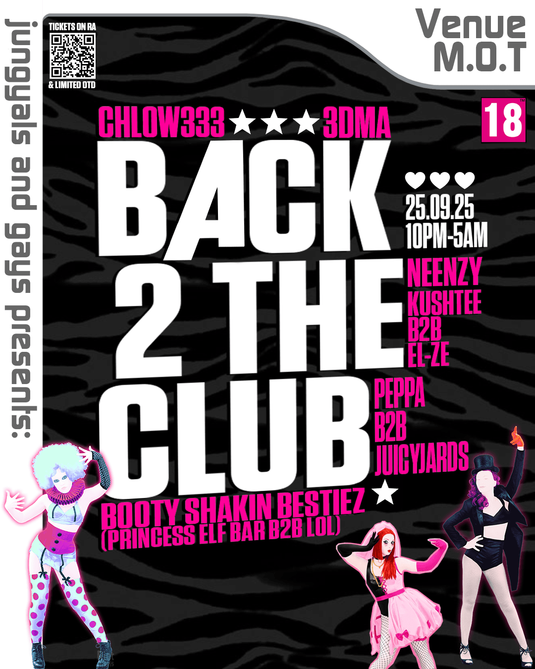 Jungyals and Gays presents: Back 2 the Club at Venue MOT