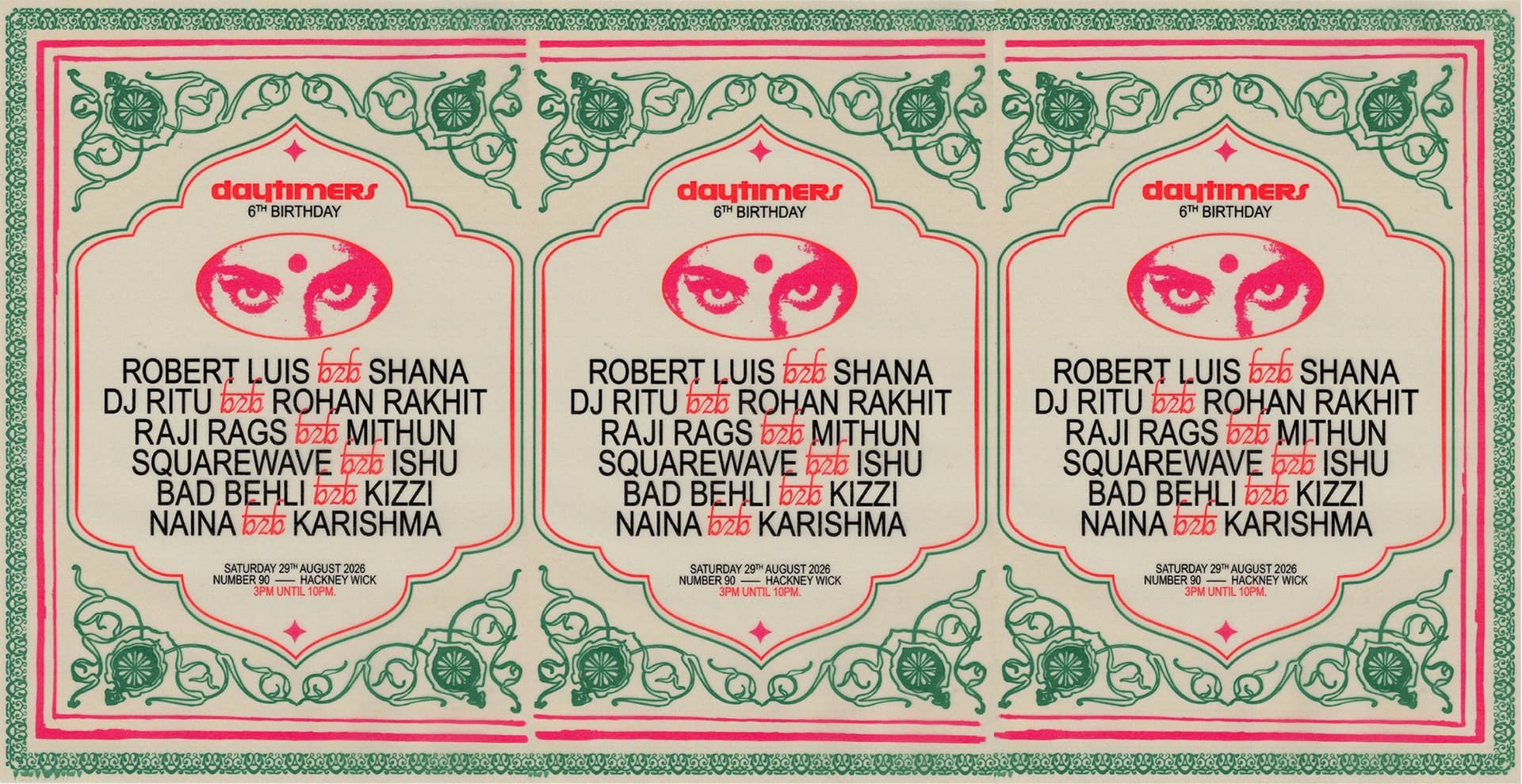 DAYTIMERS 6th Birthday at NUMBER 90 LONDON
