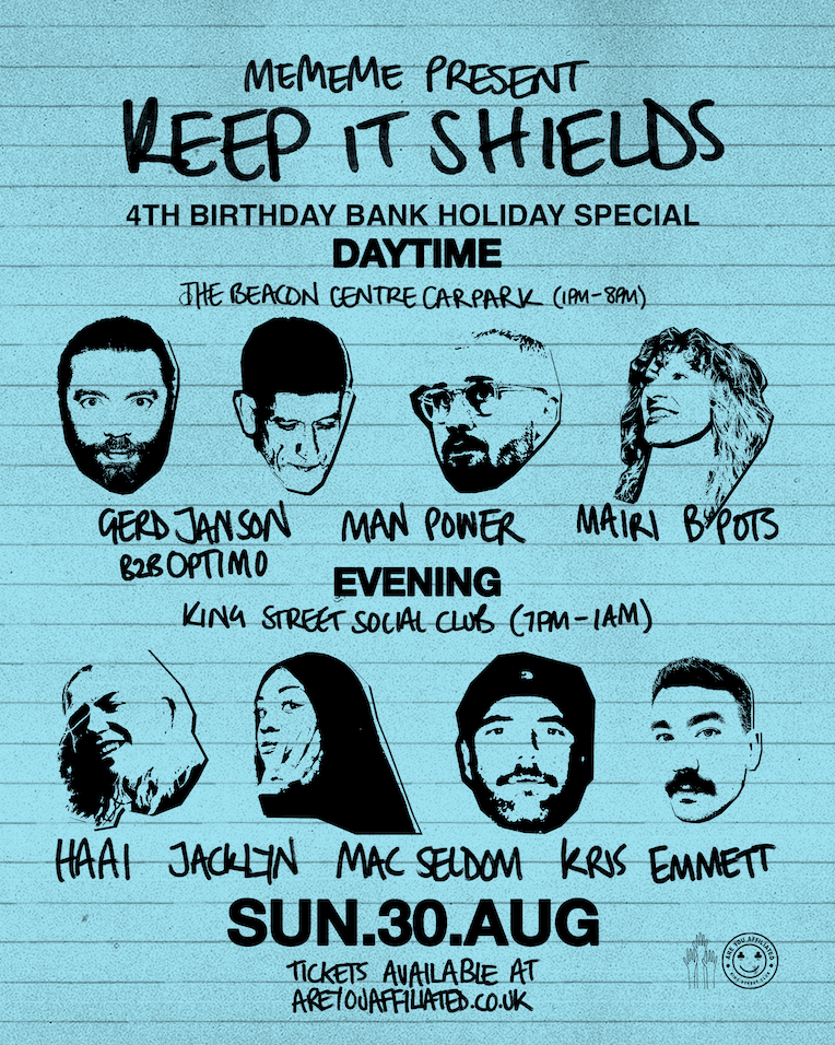 Keep It Shields Day & Night with HAAi, Gerd Janson B2B Optimo, Man Power, Jacklyn and more at Are You Affiliated