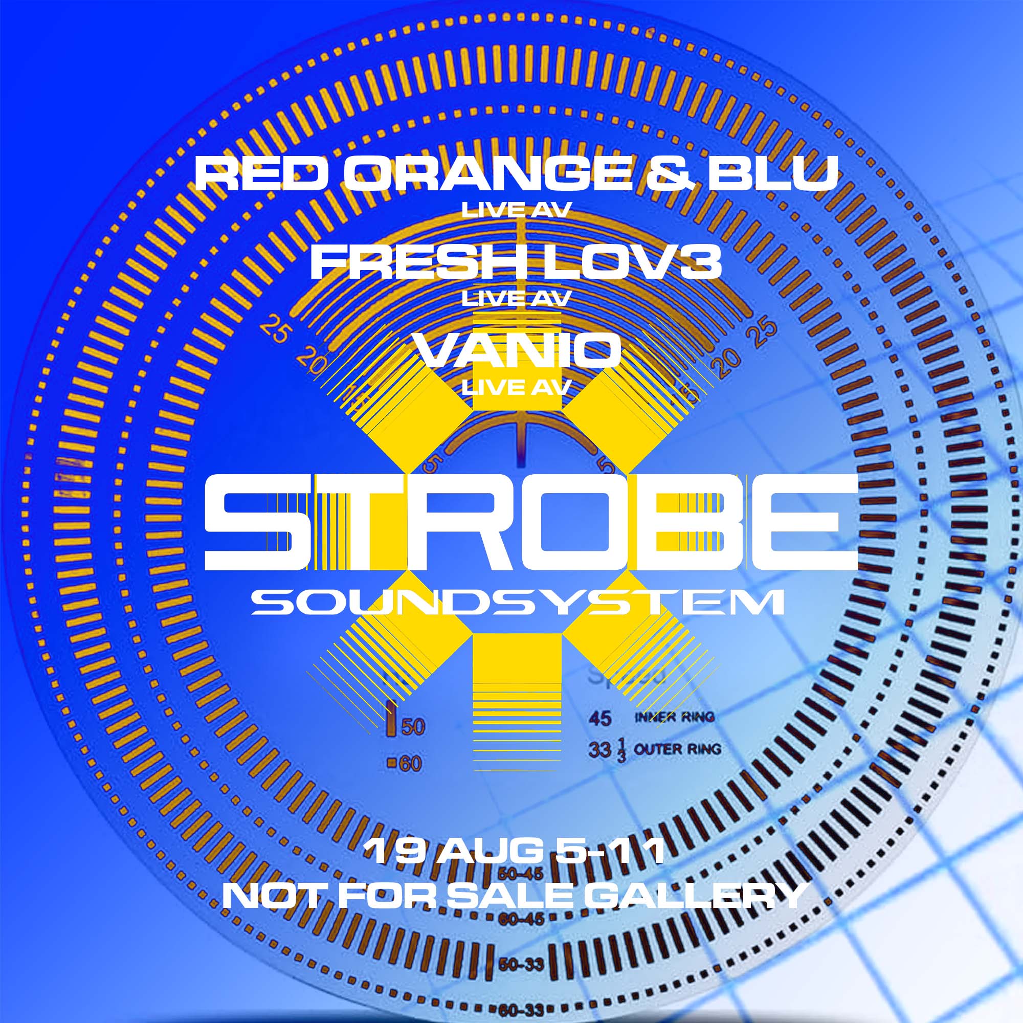 Strobe Soundsystem presents: Red Orange & Blu Premiere Live AV, Fresh Lov3, Vanio