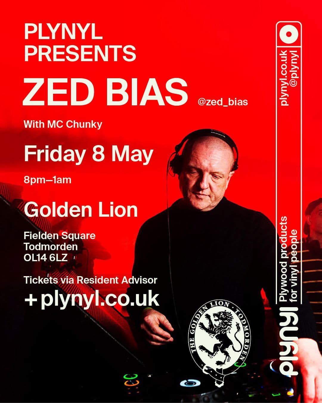 Plynyl presents - Zed Bias and MC Chunky - Jazz2Jungle at The Golden Lion