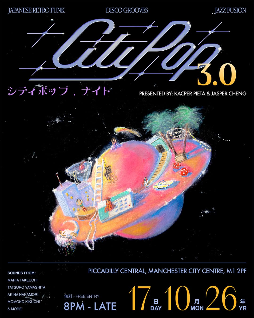 Kacper & Jasper present: A Night Of City Pop 3.0 at Piccadilly Central