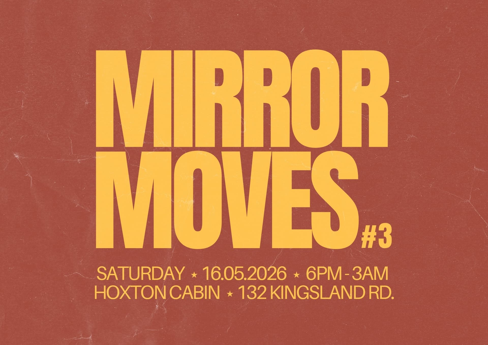 Mirror Moves #3 [PROMOTERS EDITION] at Hoxton Cabin