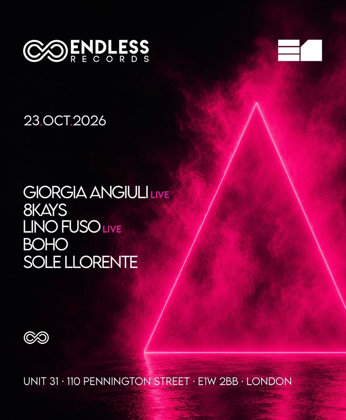 Endless x E1: Lino Fuso 8KAYS Giorgia Angiulli