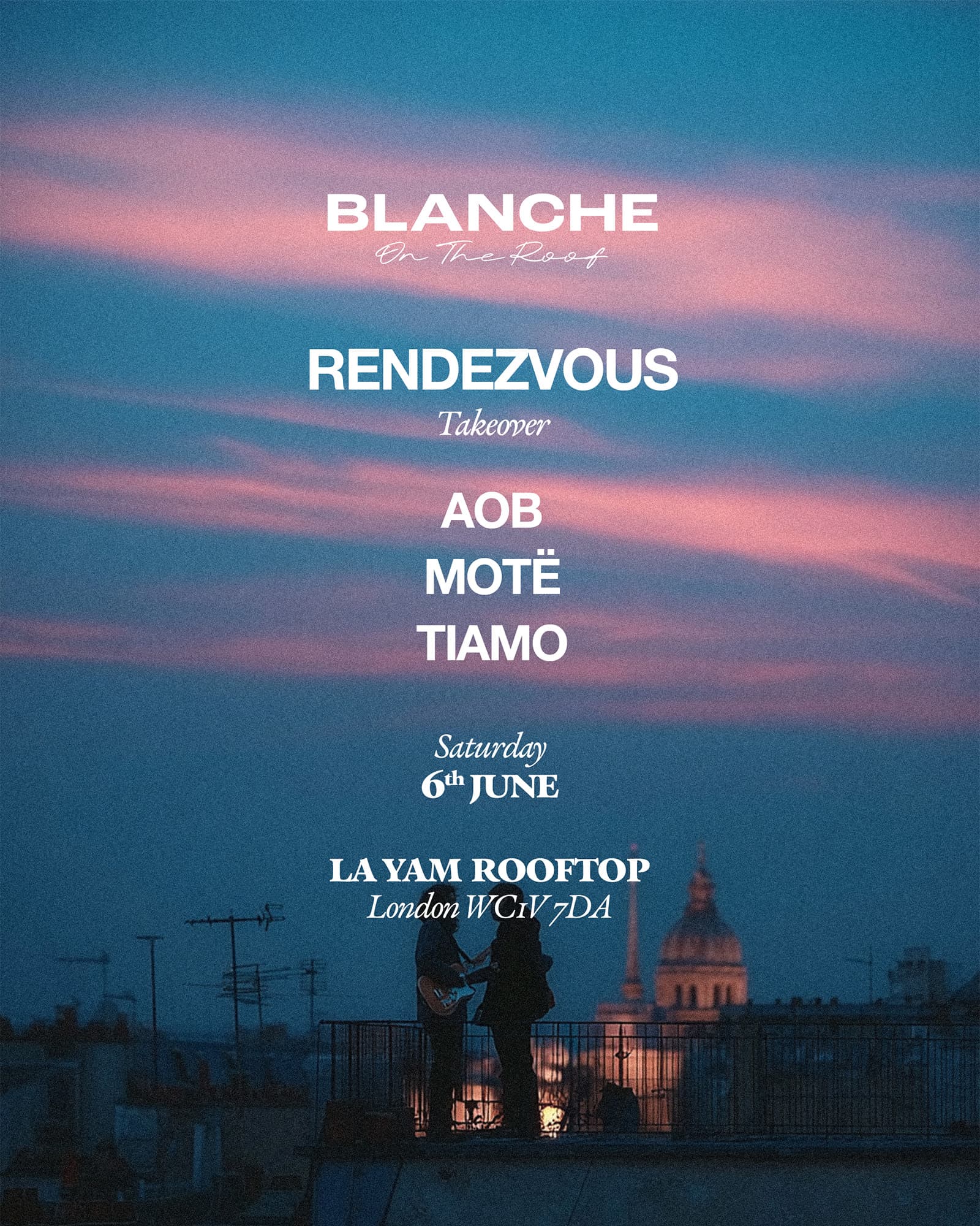 Blanche on the Roof with Rendezvous and AOB at LA-YAM Rooftop