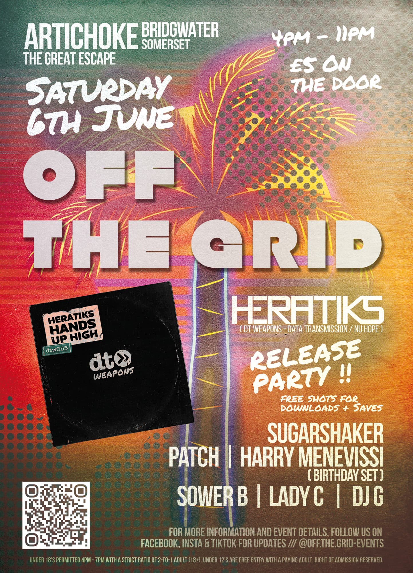 OFF THE GRID at Artichoke (The Great Escape),Bridgwater, HERATIKS 'Hands Up High' Release Party at Artichoke Bridgwater (The Great Escape)
