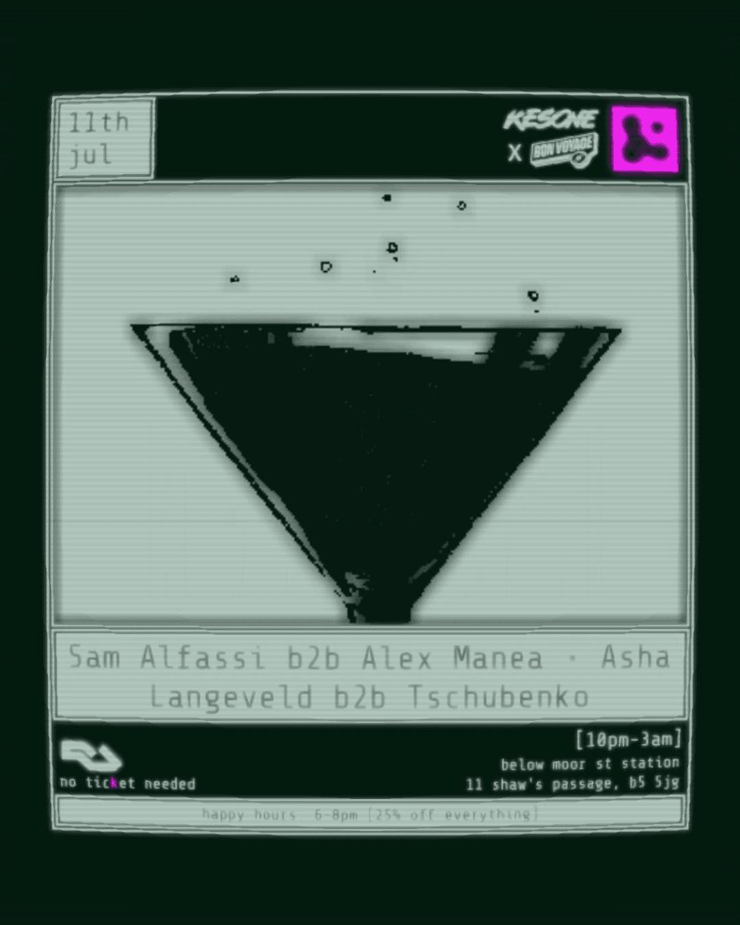 Kesone x Bon Voyage with Alex Manea b2b Sam Alfassi, Asha + Langeveld b2b Tschubenko at komunal