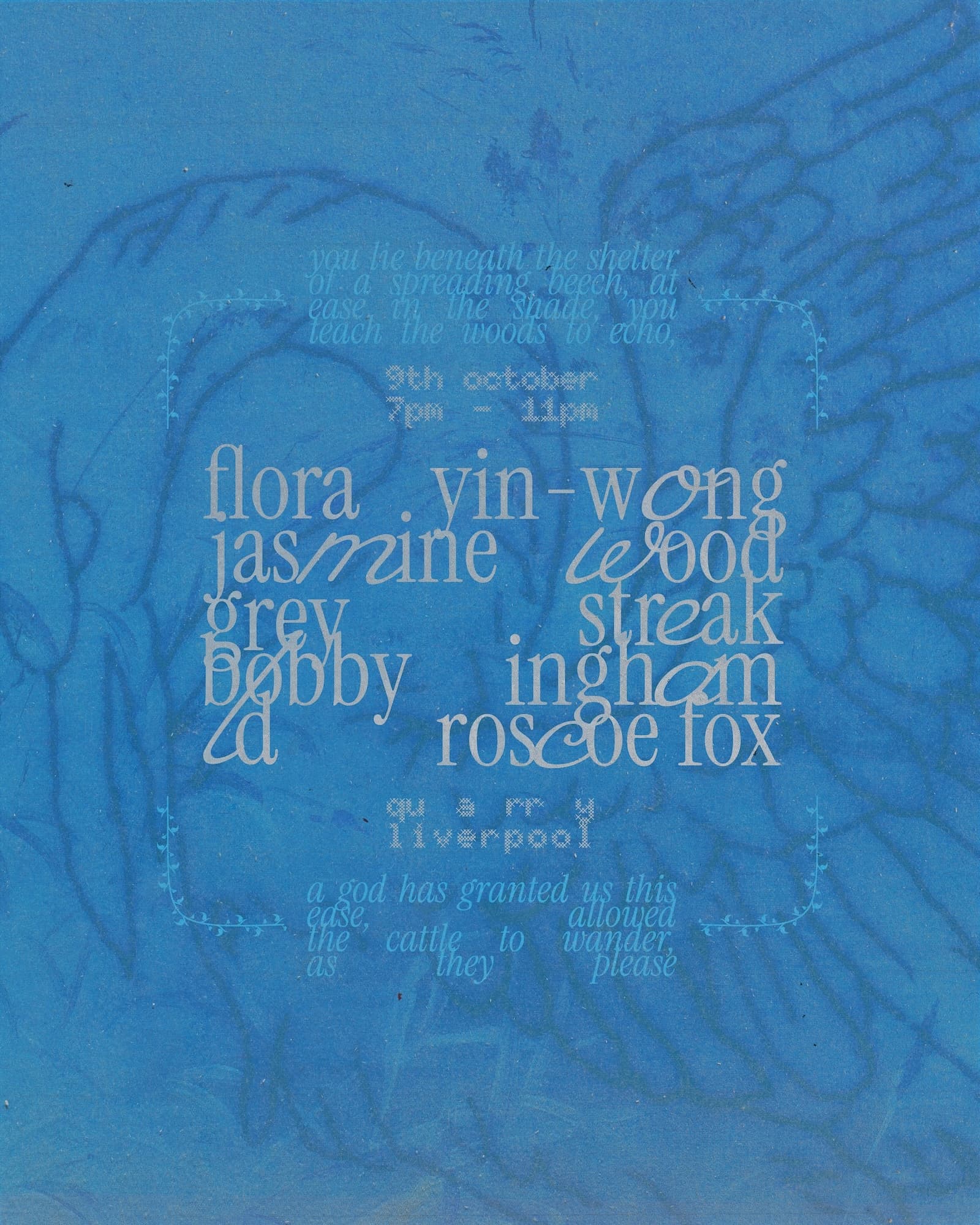 Flora Yin-Wong + Jasmine Wood + Grey Streak + Bobby Ingham + LD b2b Roscoe Fox