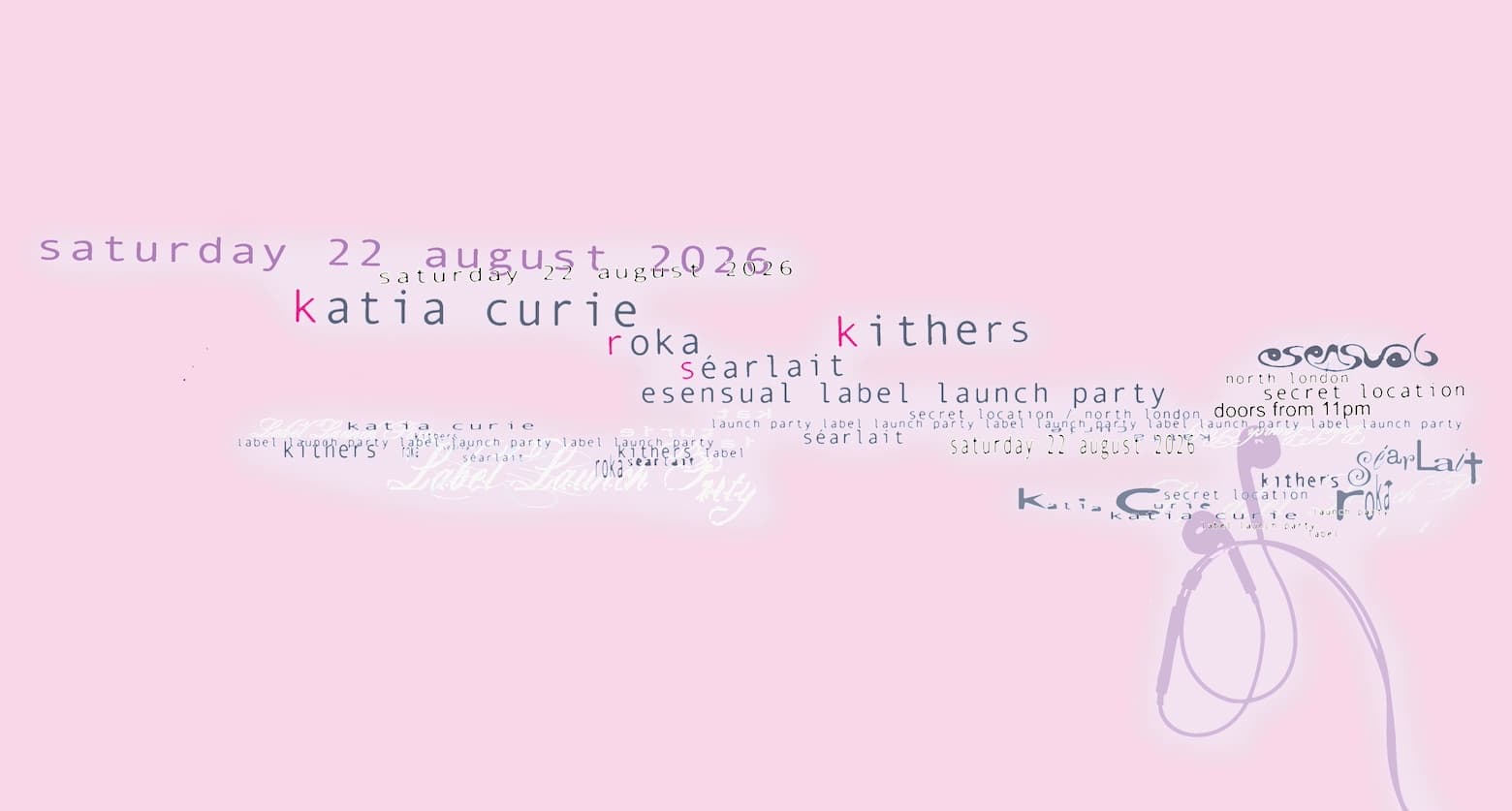 esensual label launch w/ Séarlait, Katia Curie, Roka & Kithers at TBA - North London