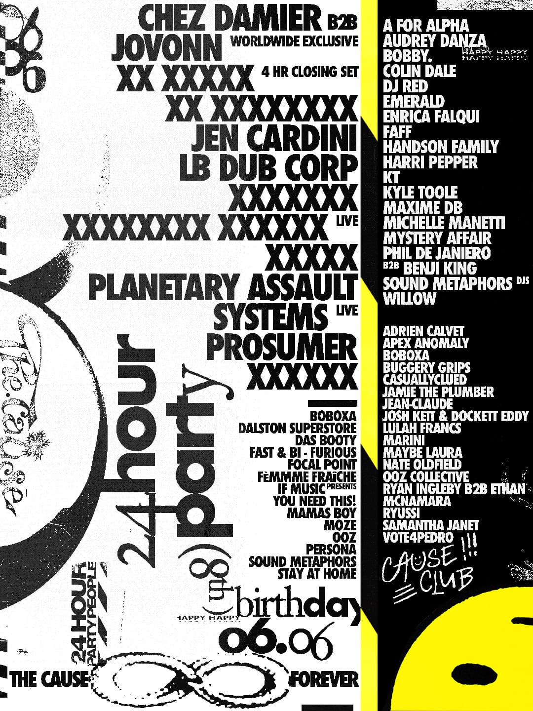 The Cause ∞ Forever: 8th Birthday - 24hr Non-Stop at The Cause London