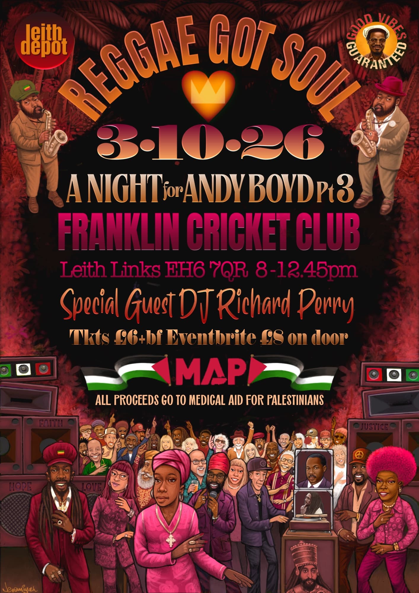 A Night For Andy Boyd with Reggae Got Soul at Leith FAB Cricket Club