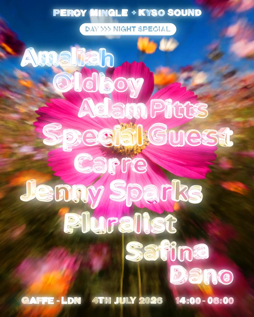 Day + Night Special - Oldboy, Adam Pits, Amaliah, Special Guest, Carré, Jenny Sparks at Gaffe