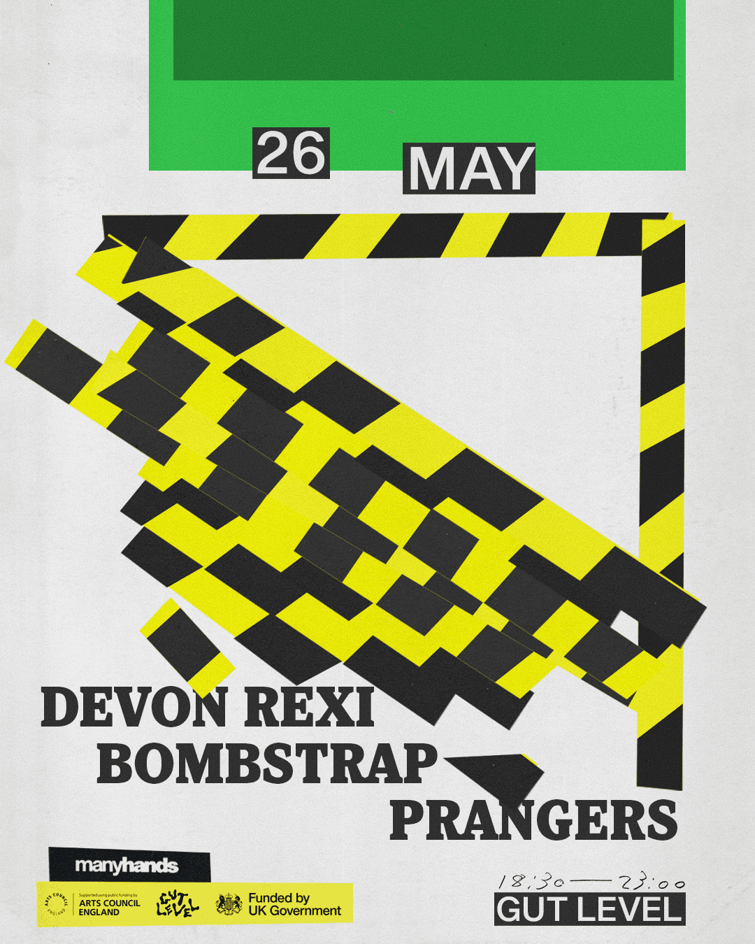Devon Rexi, BOMBSTRAP & Prangers at Gut Level
