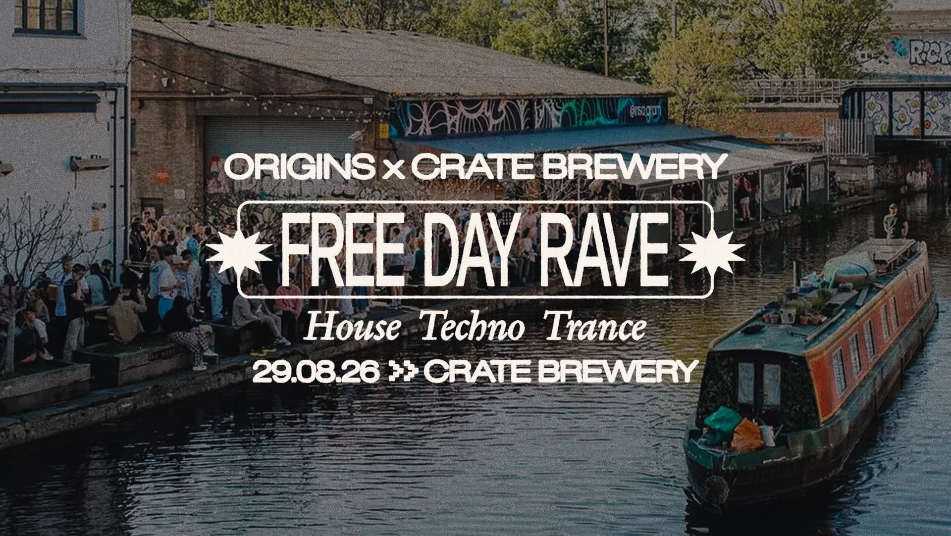 Origins x Crate Day Rave On The Canal: House Techno Trance
