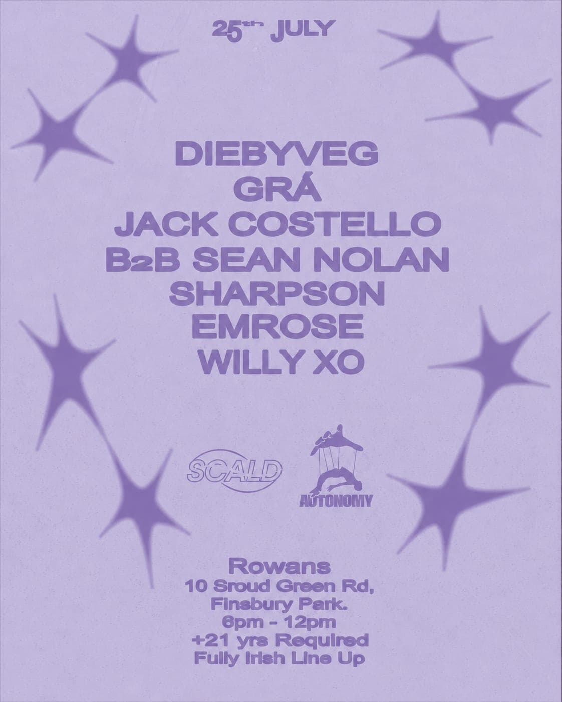 Scald x Autonomy at Rowans // 25th July // DAY PARTY at Rowans Tenpin Bowl
