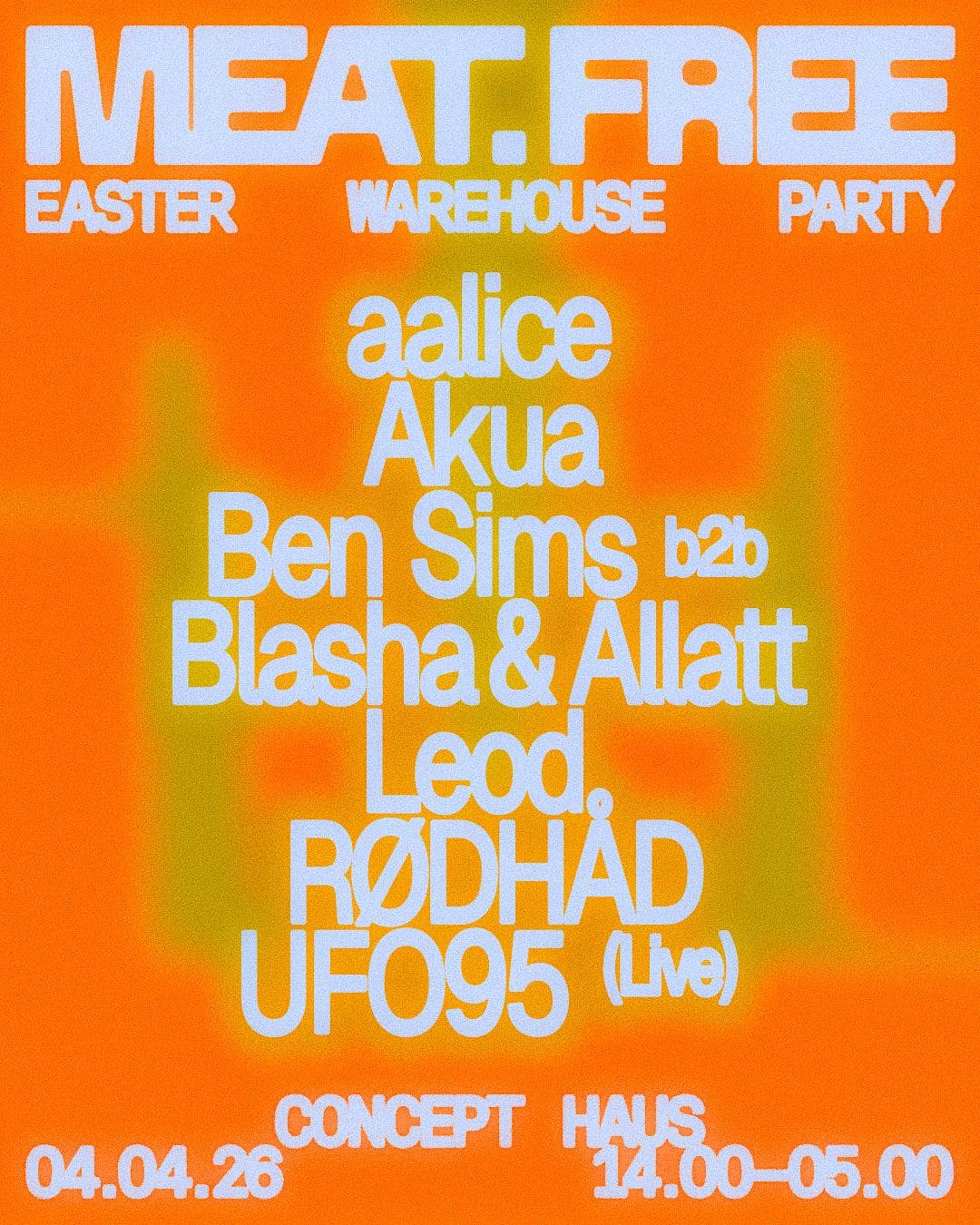 Meat Free Easter Warehouse Party at Concept Haus