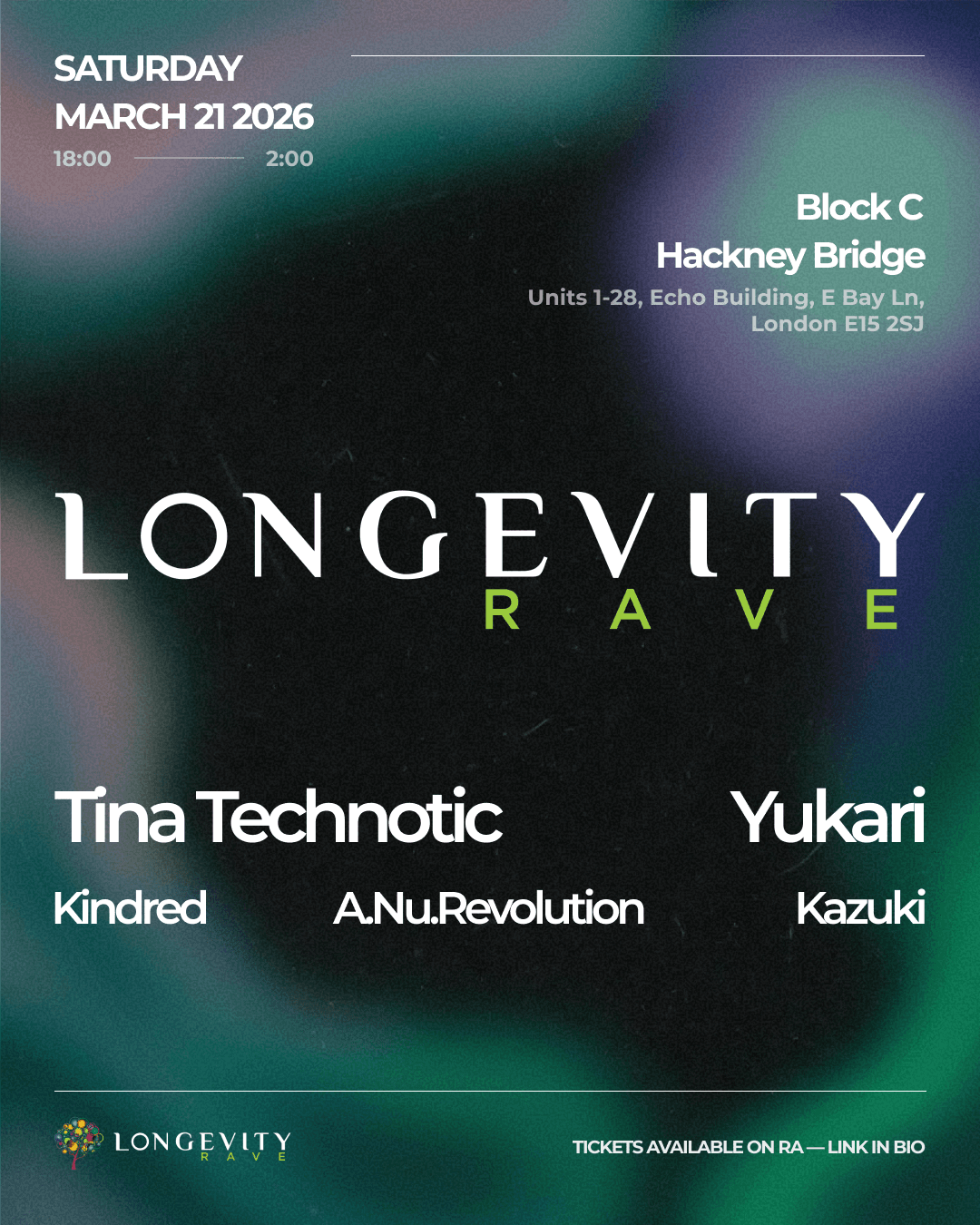 Longevity Rave at Hackney Bridge