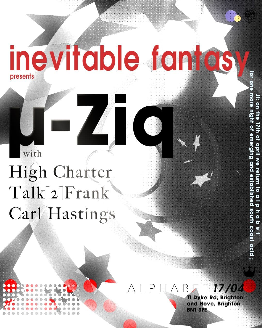 if presents: µ-Ziq, High Charter, talk[2]frank, Carl Hastings at A L P H A B E T