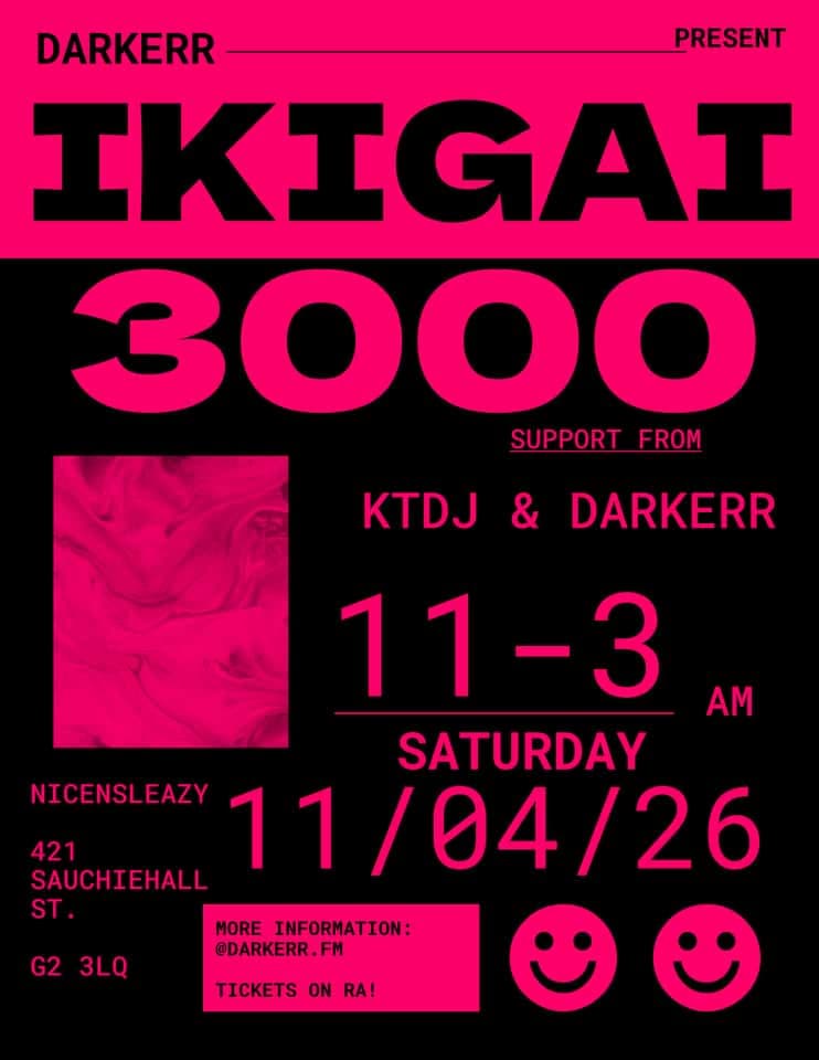 DARKERR presents IKIGAI3000 + Support at Nice'n'sleazy