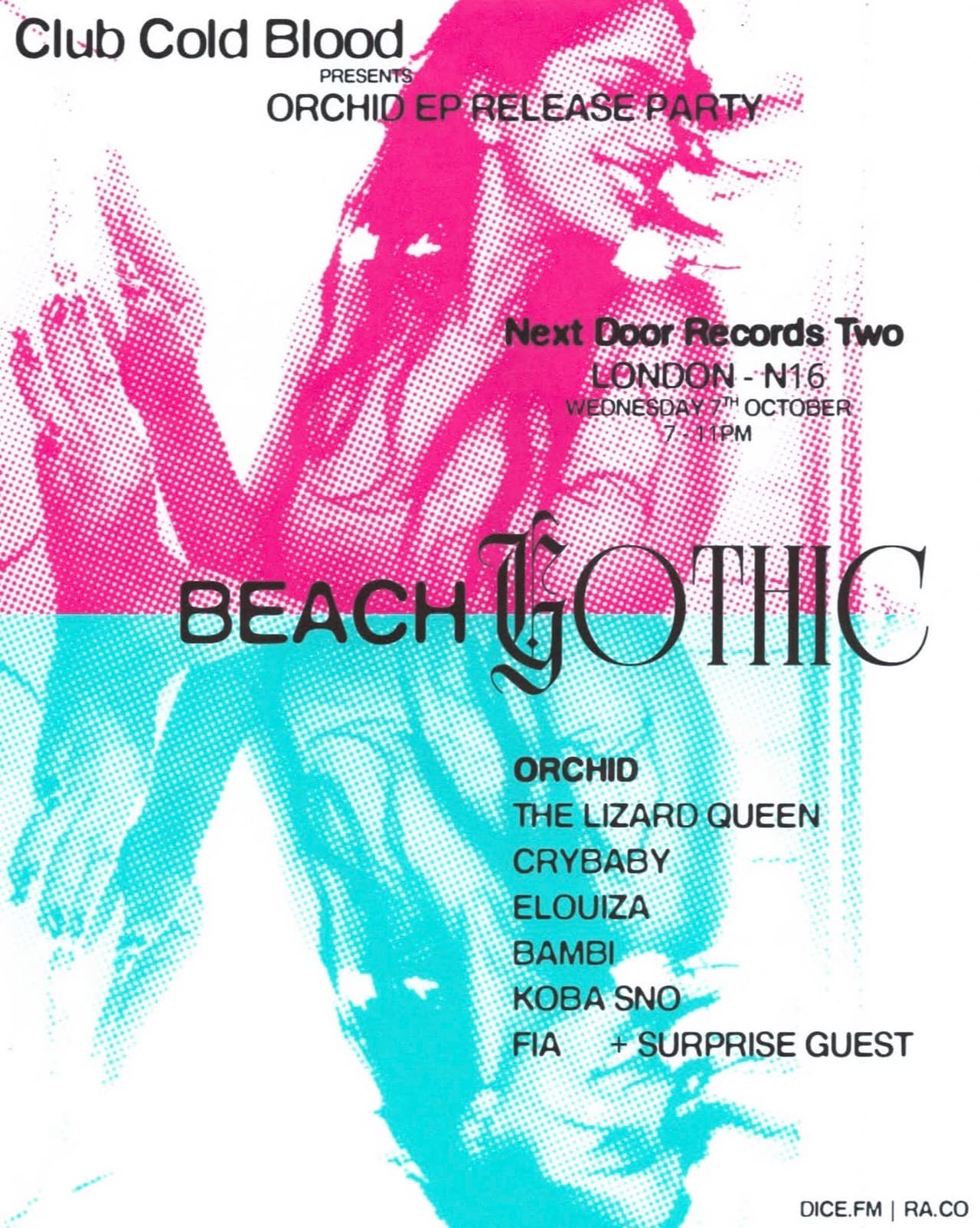 Club Cold Blood presents - BEACH GOTHIC (Orchid EP Release Party)