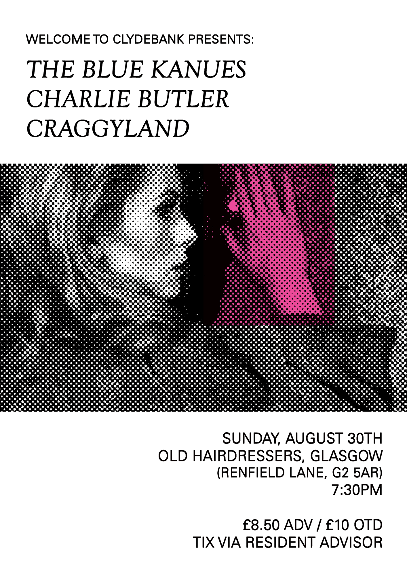 The Blue Kanues + Charlie Butler + Craggyland at The Old Hairdresser's