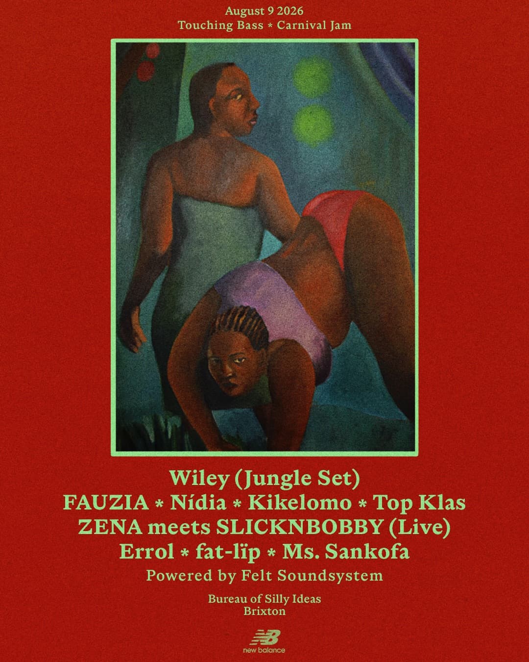 TB Carnival Jam 2026: Wiley (Jungle Set), FAUZIA, Nidia, Kikelomo, ZENA meet SLICKNBOBBY & More