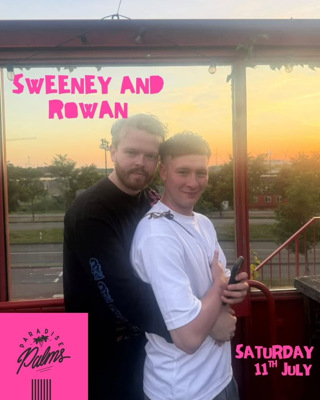 Sweeney and Rowan at Paradise Palms