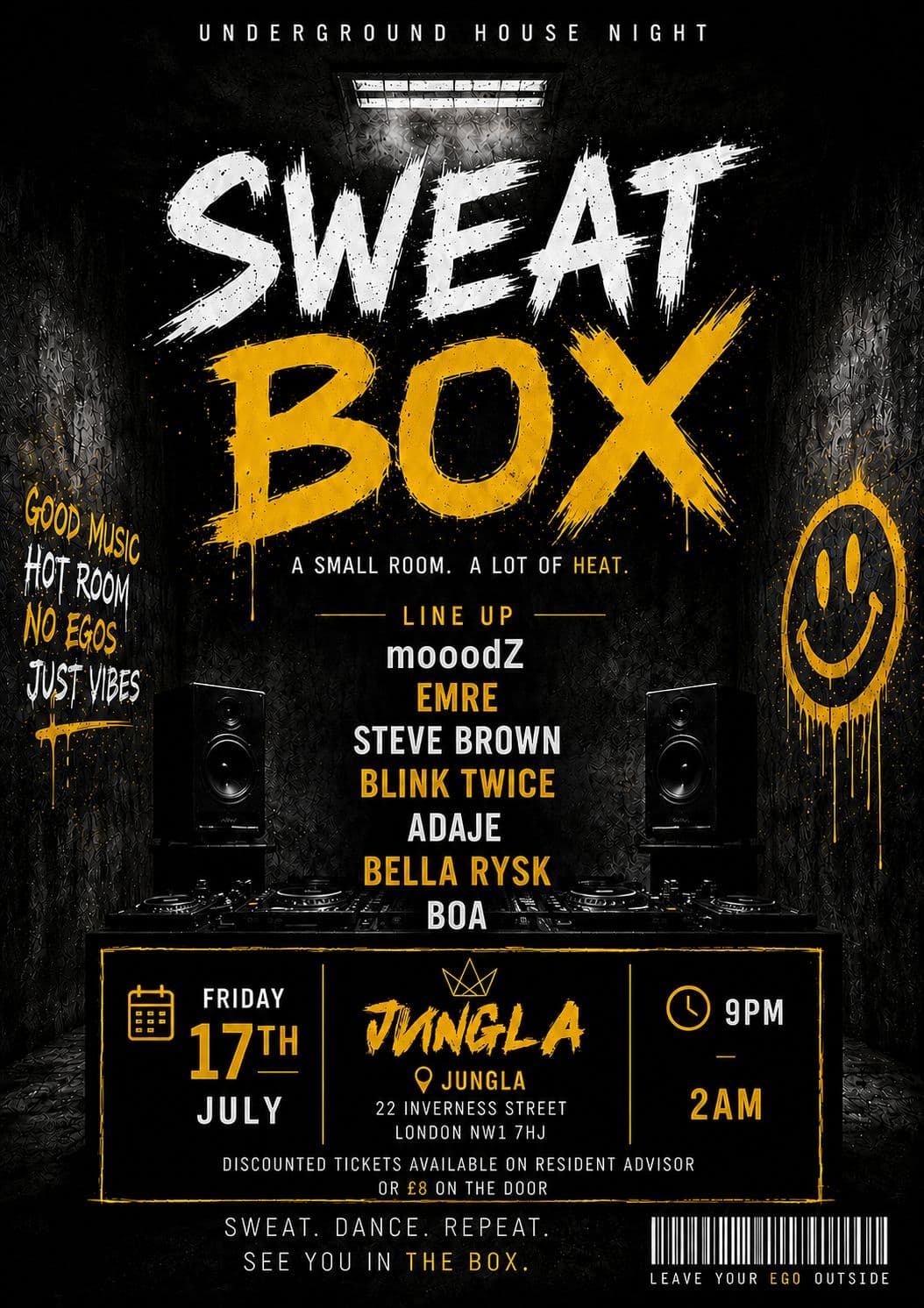 Sweat Box at JUNGLA LONDON