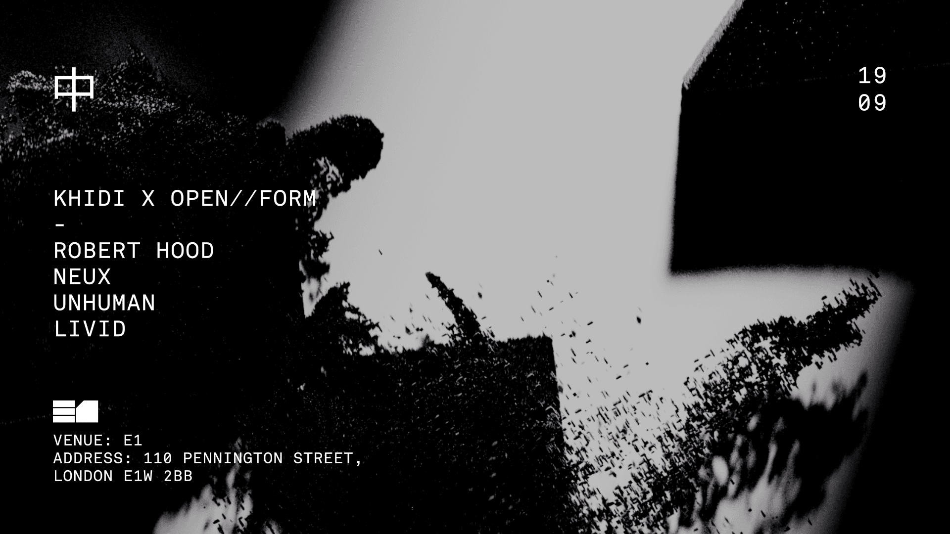 OPEN//FORM x KHIDI: Robert Hood at E1