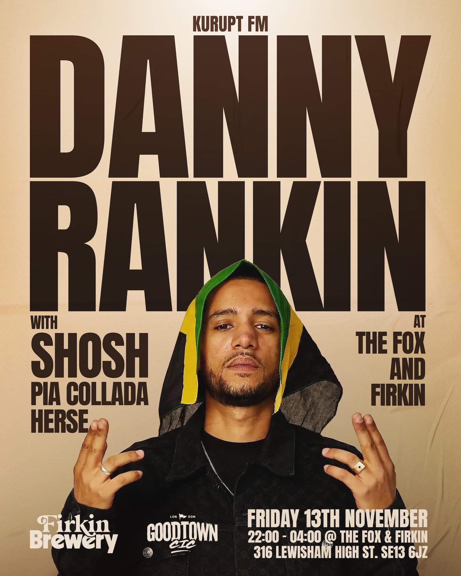 Fox & Firkin presents Danny Rankin, Shosh, Pia Collada + Herse at Fox And Firkin.