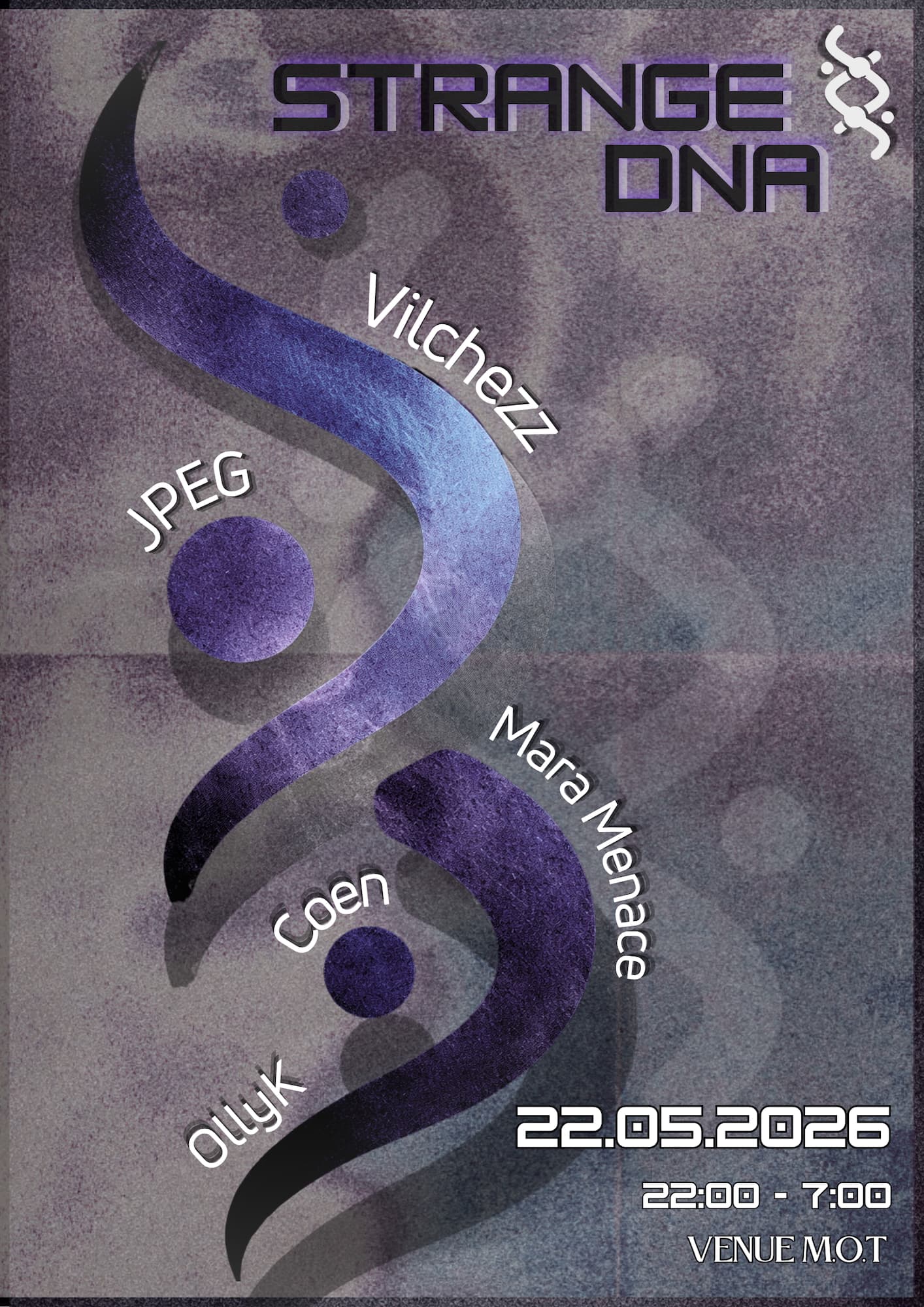 Strange DNA at Venue MOT