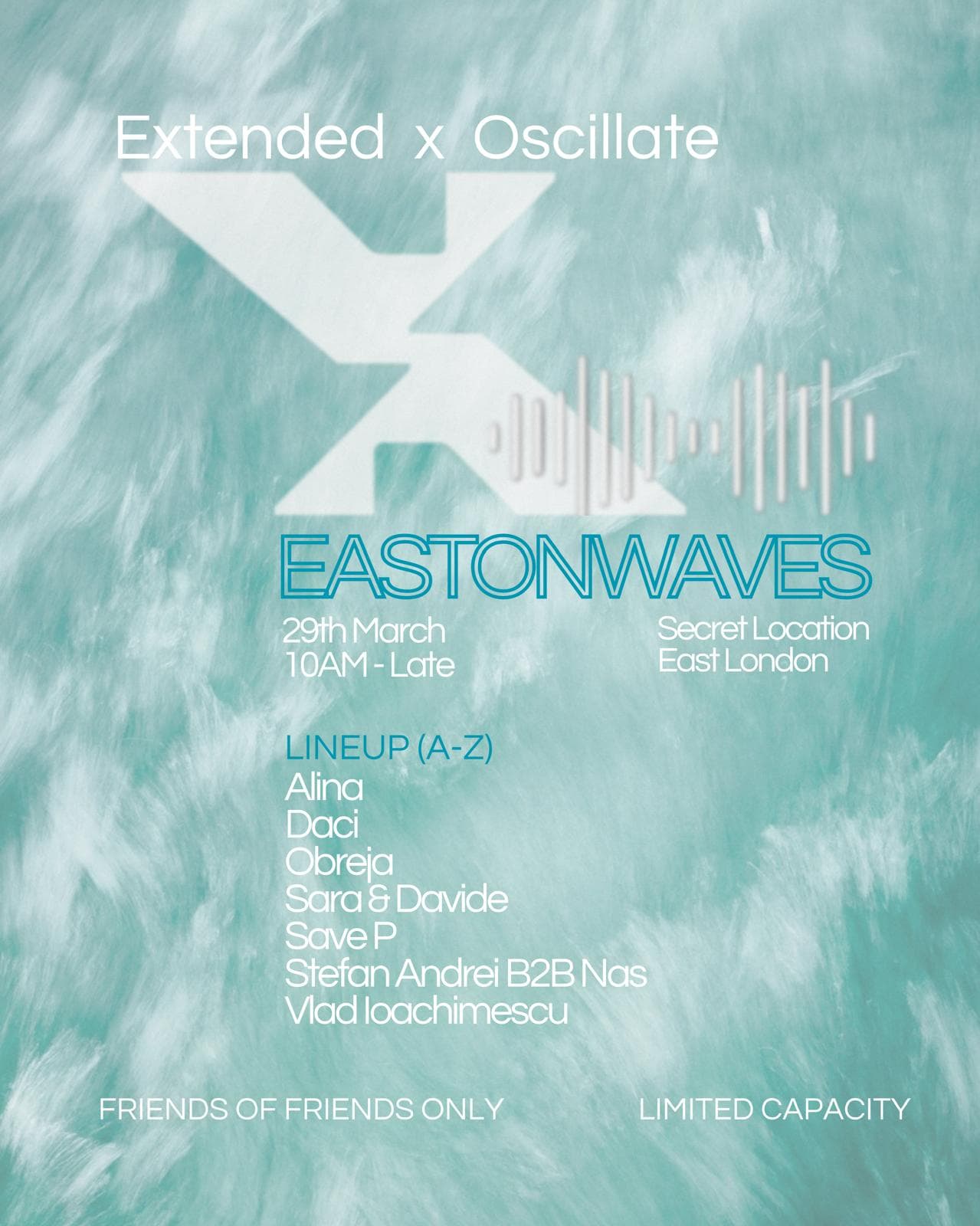 Extended x Oscillate East on Waves at TBC East London