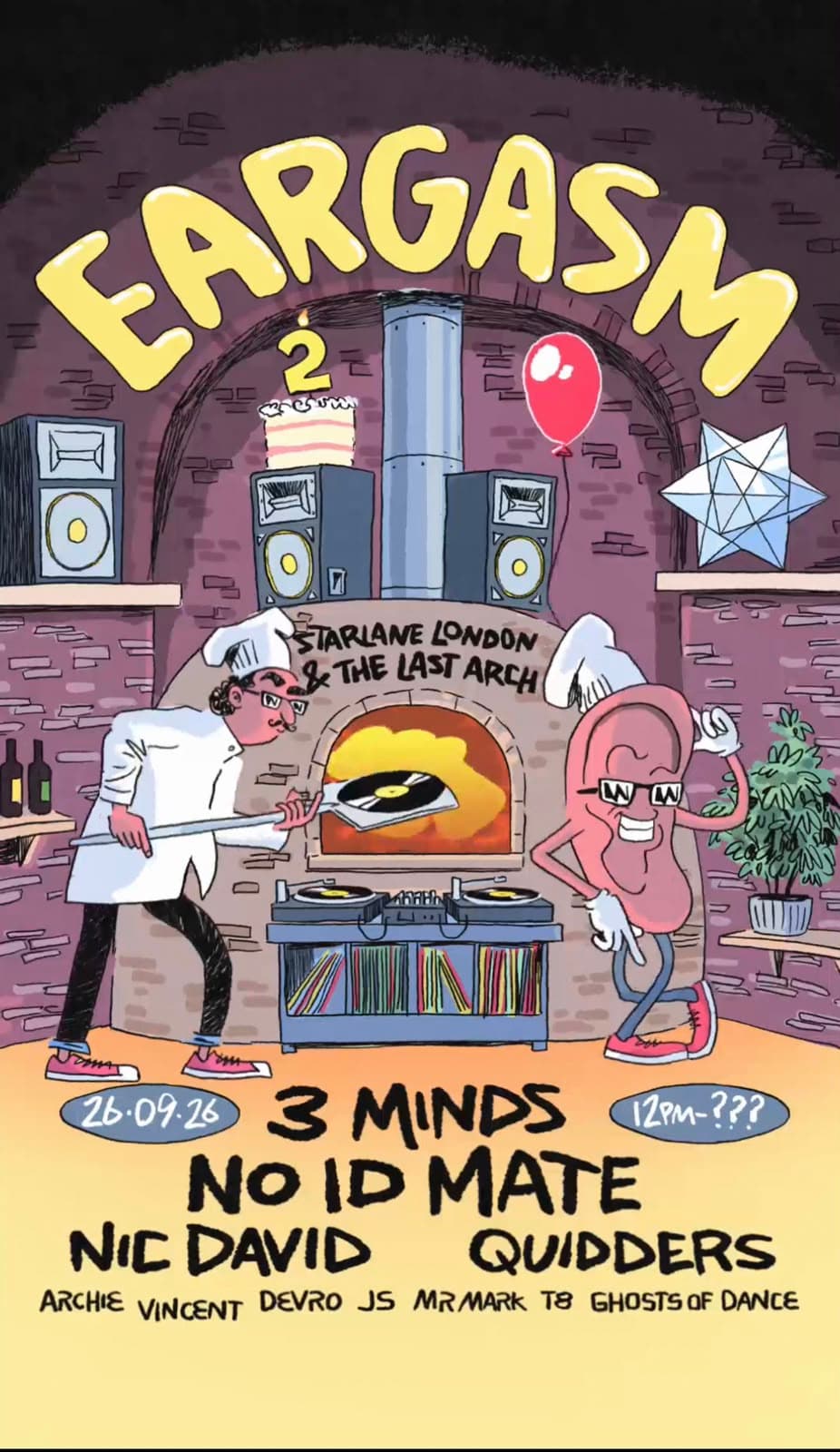 Eargasm's 2nd Birthday ( w/ 3Minds, NOIDMATE, Nic David & Quidders ) at Starlane Pizza Bar