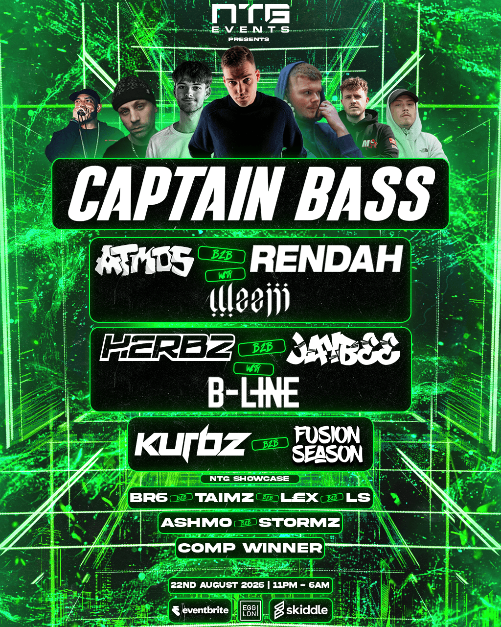 NTG PRESENTS CAPTAIN BASS + MORE at Egg London