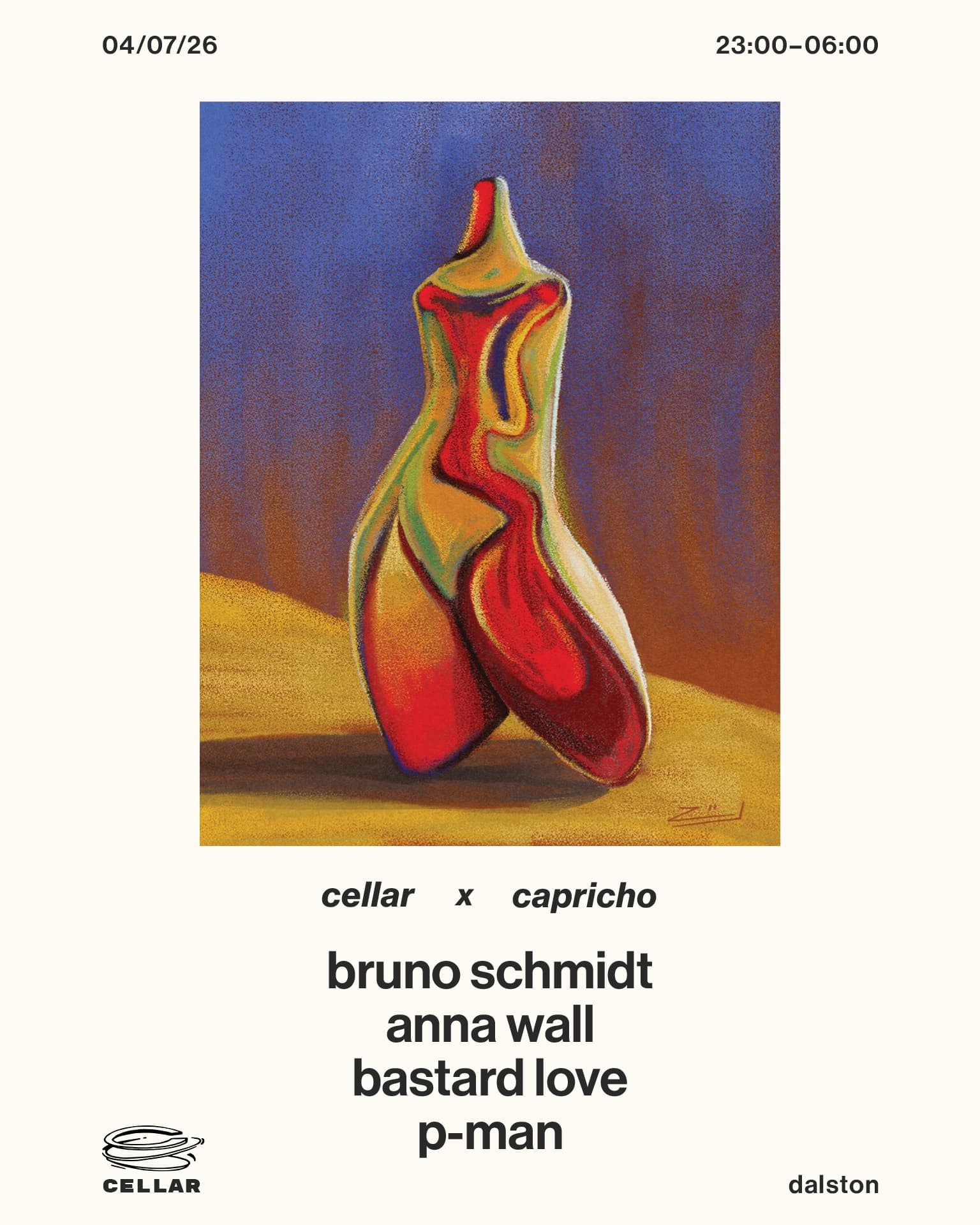 *cellar x capricho w/ Anna Wall, Bruno Schmidt, Bastard Love & P-Man
