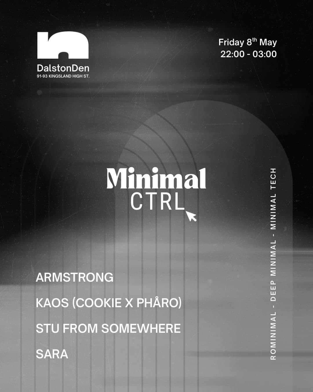 Minimal CTRL at Dalston Den