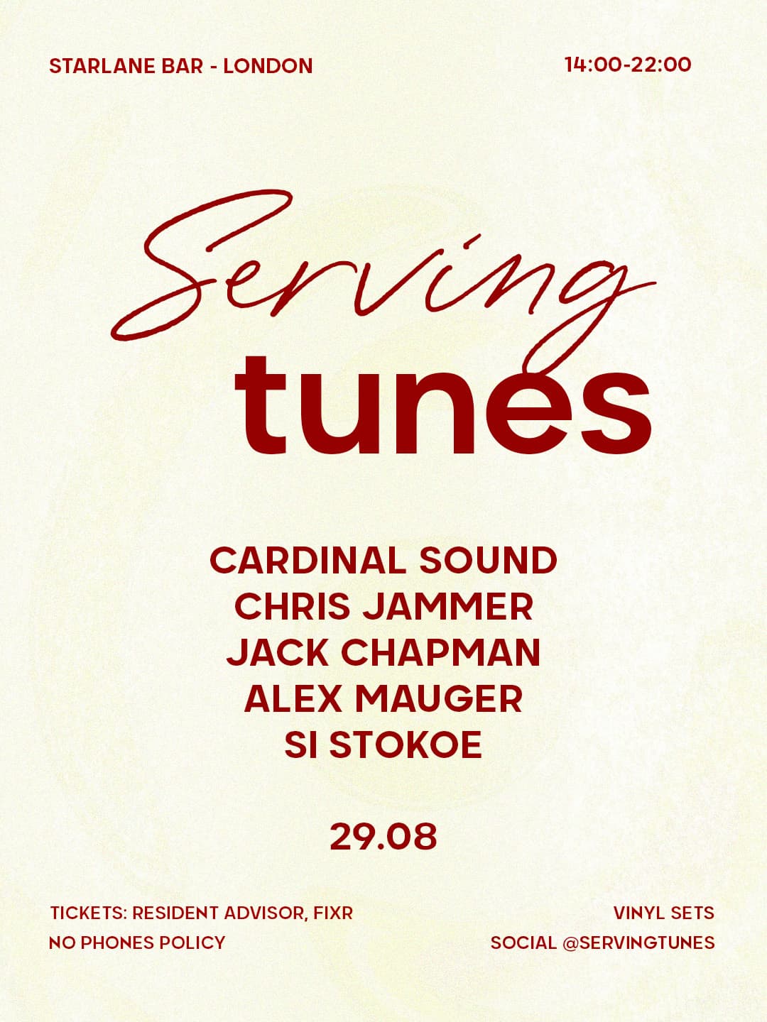 Serving Tunes: 001 at Starlane Pizza Bar