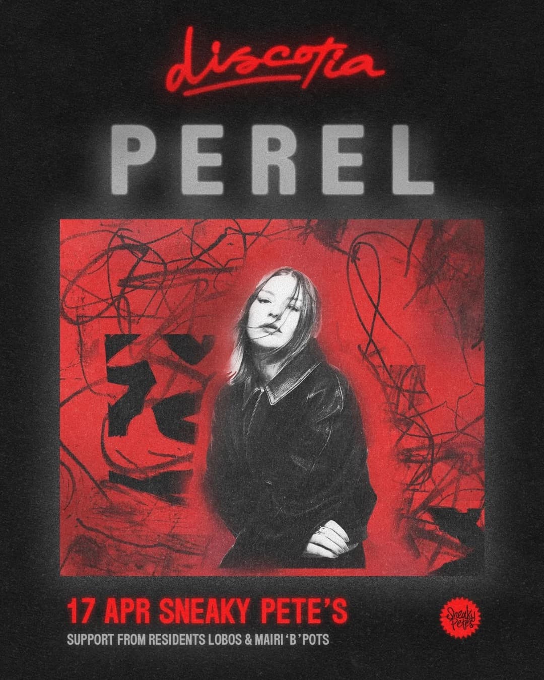 Perel at discotia at Sneaky Pete's