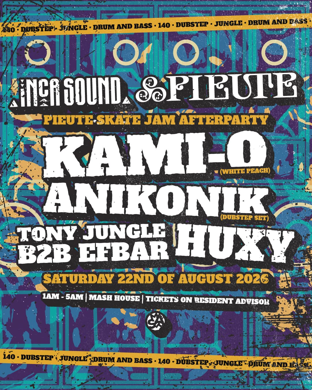 INCA SOUND SYSTEM X PIEUTE SKATE JAM AFTER PARTY W/ KAMI-O