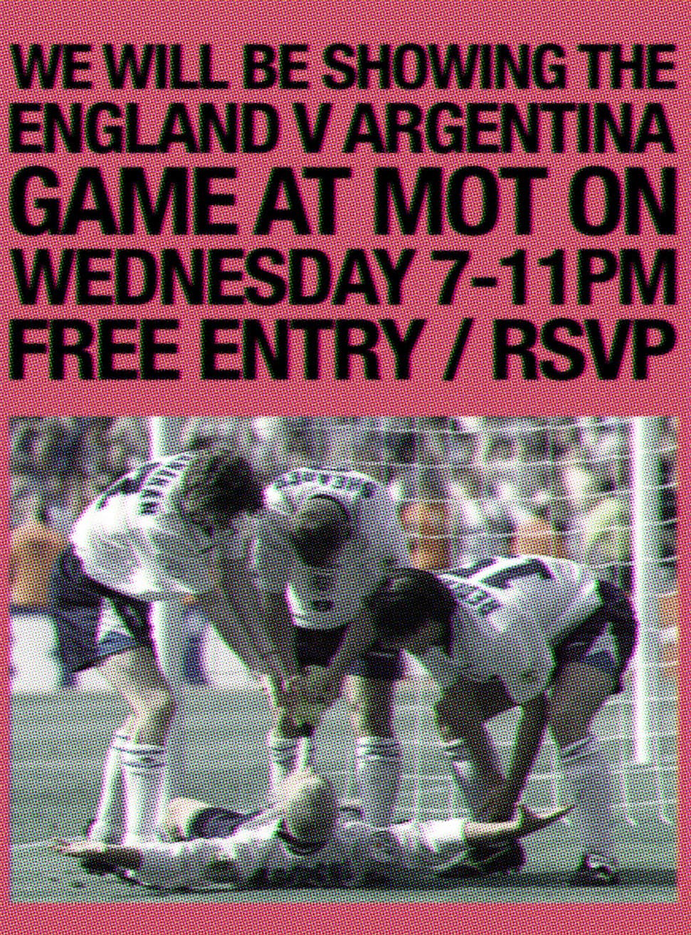 England vs. Argentina - Football (Free RSVP)