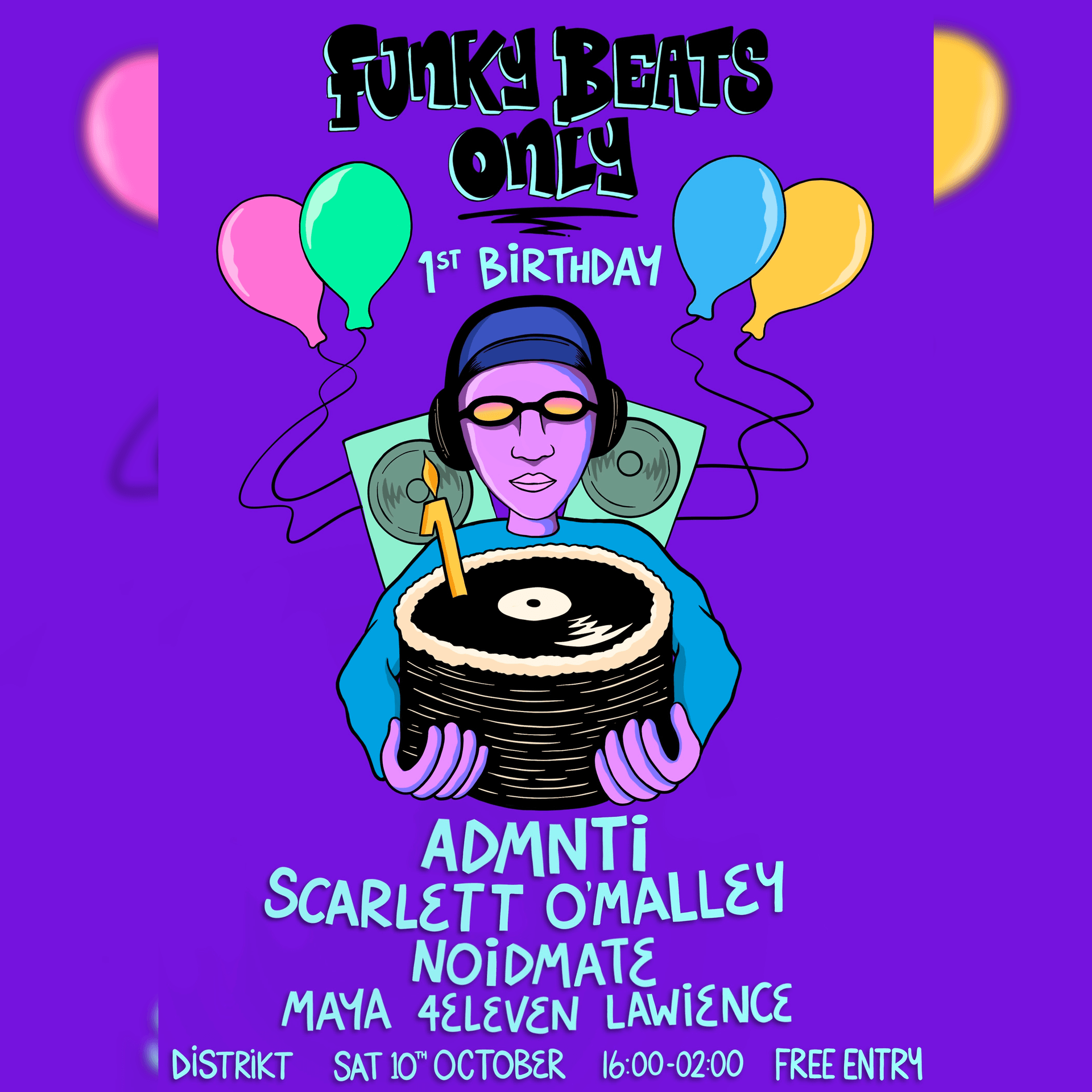Funky Beats Only presents: ADMNTi, Scarlett O'Malley & NOIDMATE at Distrikt