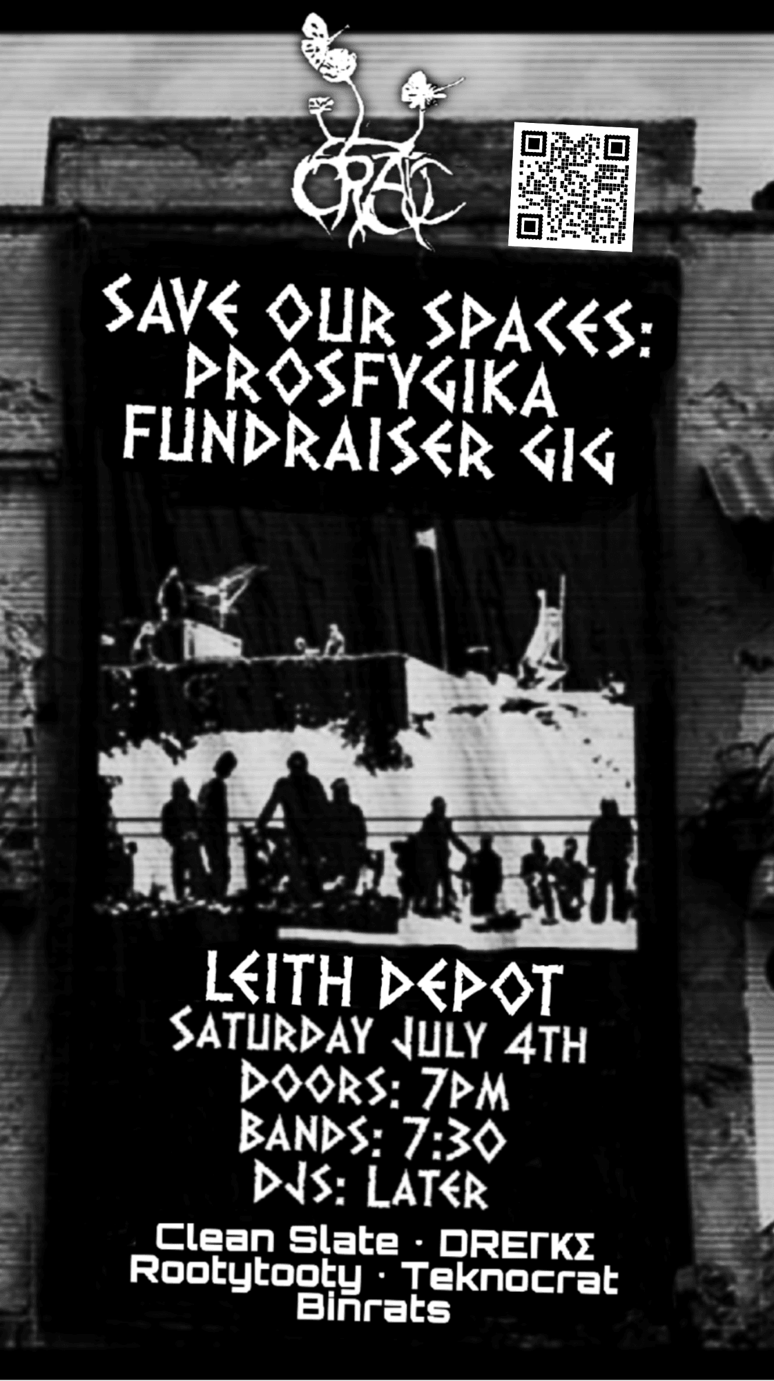SAVE OUR SPACES: Prosfygika Fundraiser Gig at Leith Depot Bar