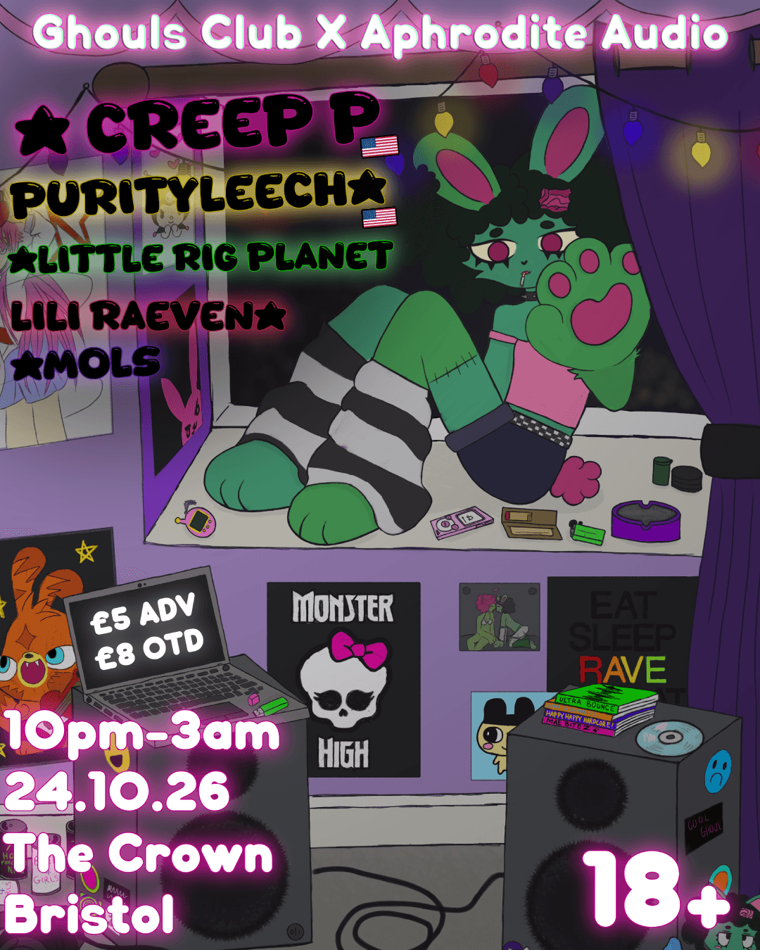 Upcoming event poster at The Crown Venue