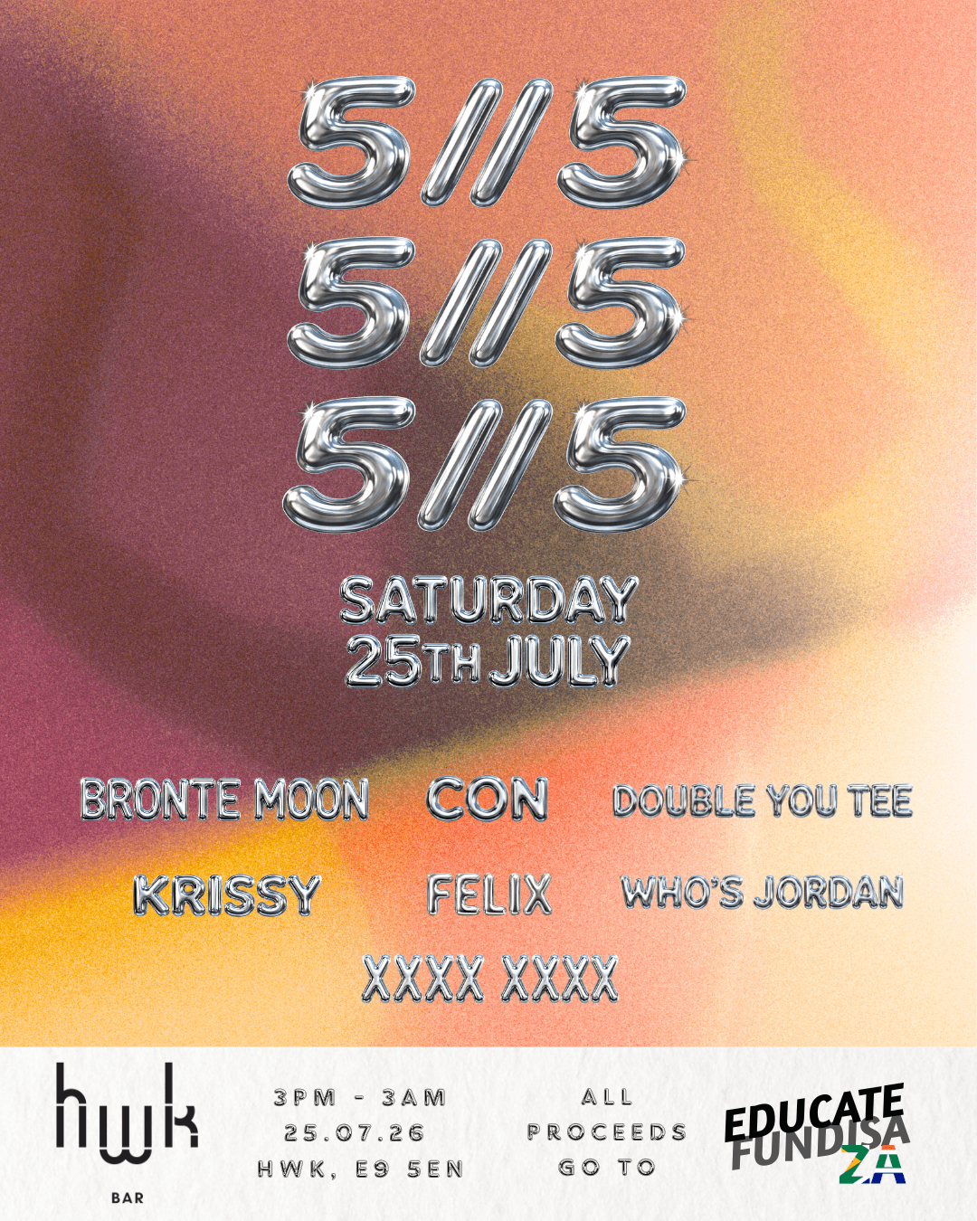 5//5 Day & Evening Terrace Party