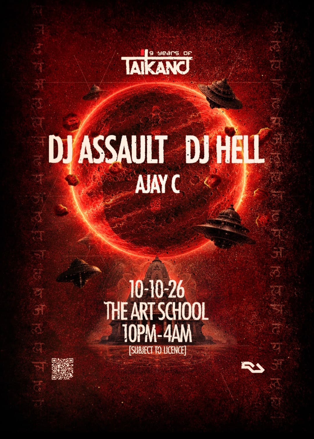 9 Years of Taikano with DJ Assault // DJ Hell // AJAY C at The Art School