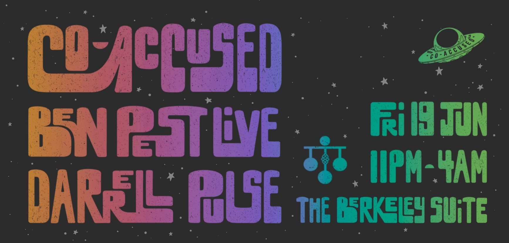 Co-Accused with Ben Pest live at Berkeley Suite