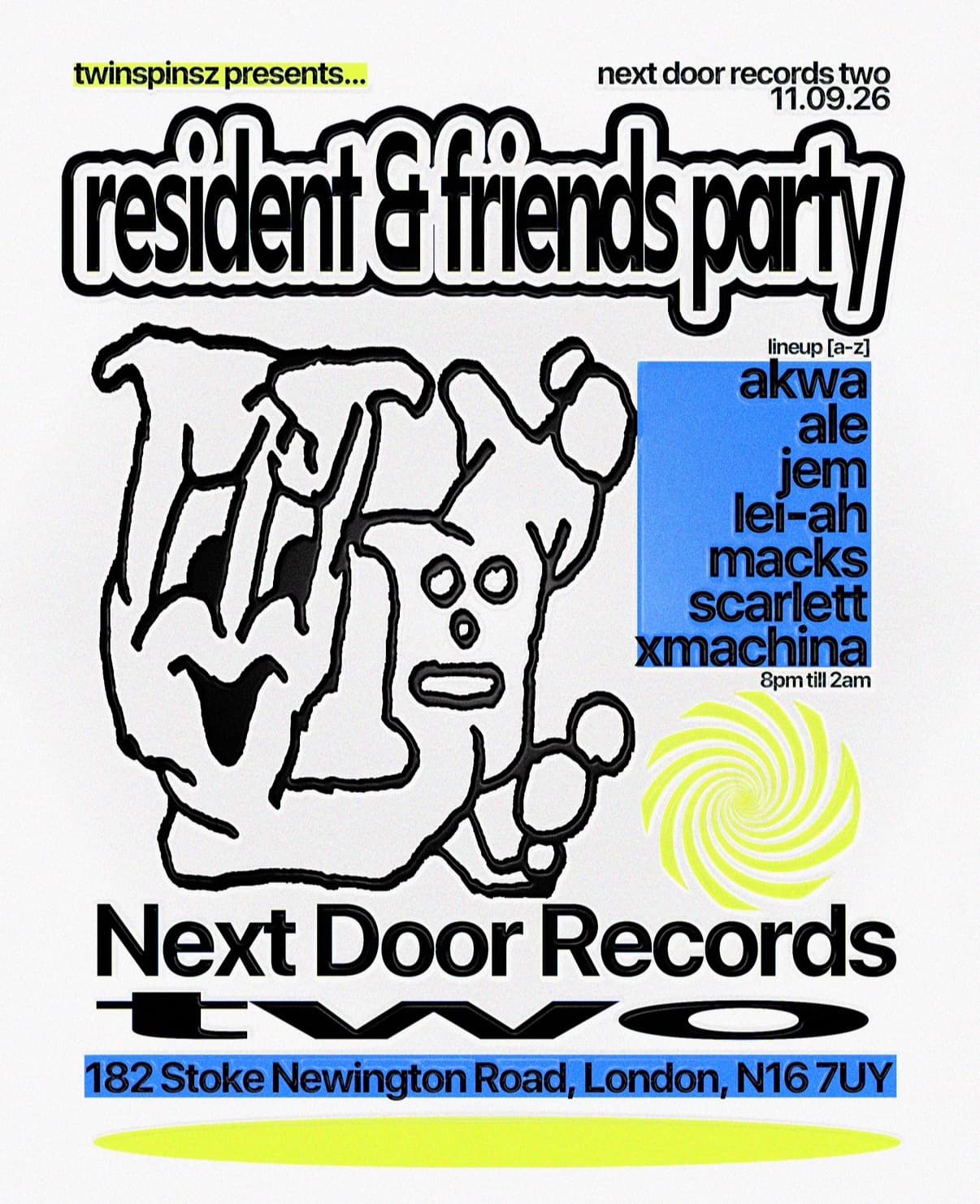 Twinspinsz ⋆𐙚₊ Residents & Guests at Next Door Records Two