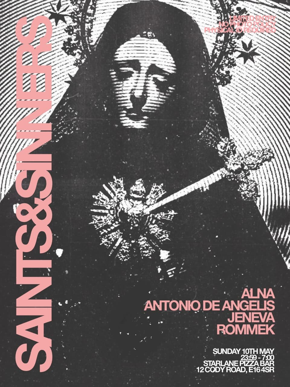 Saints & Sinners with ALNA, Antonio De Angelis, Jeneva, Rommek  at Starlane Pizza Bar